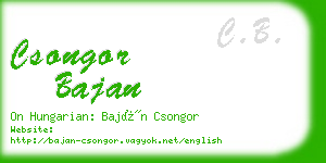csongor bajan business card